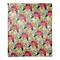 Multicolored Throw Blanket with Bright Floral Pattern